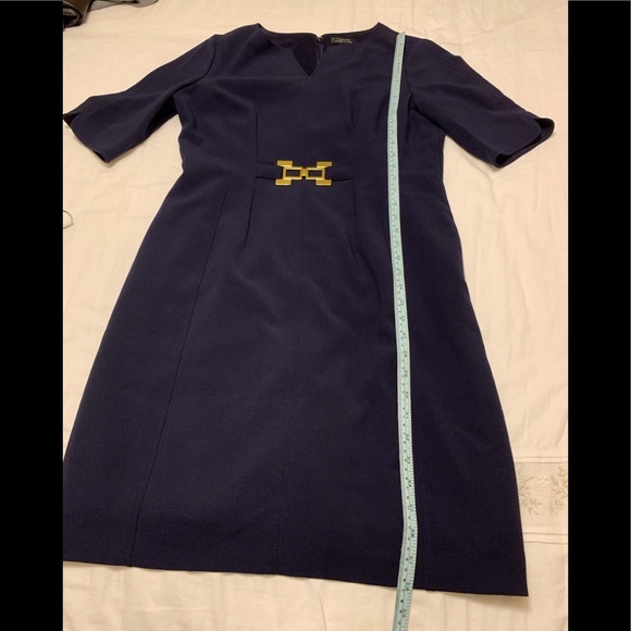 Tahari ASL Navy Dress Size 12 - Picture 6 of 8